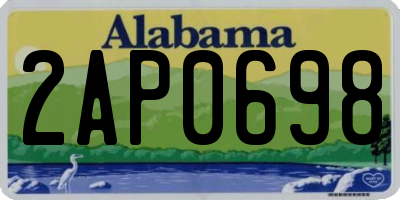 AL license plate 2AP0698