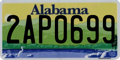 AL license plate 2AP0699