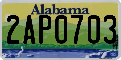 AL license plate 2AP0703