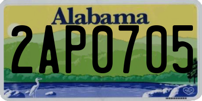 AL license plate 2AP0705
