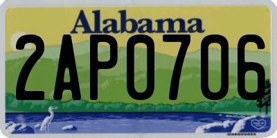 AL license plate 2AP0706