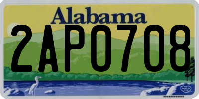AL license plate 2AP0708