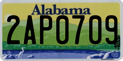 AL license plate 2AP0709