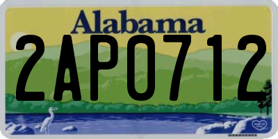 AL license plate 2AP0712