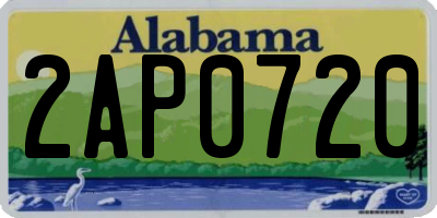 AL license plate 2AP0720