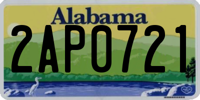 AL license plate 2AP0721