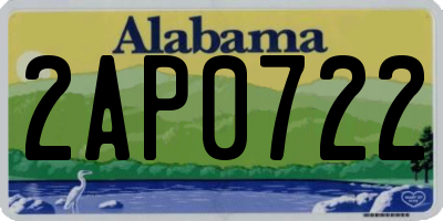 AL license plate 2AP0722