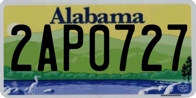 AL license plate 2AP0727