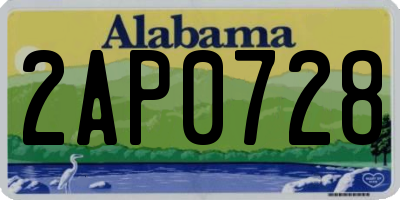AL license plate 2AP0728