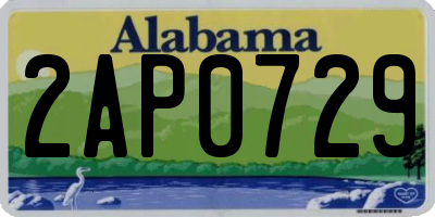 AL license plate 2AP0729