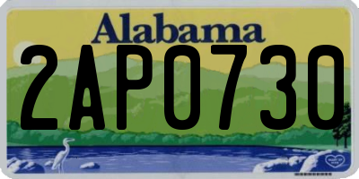 AL license plate 2AP0730