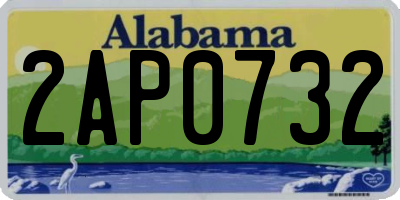 AL license plate 2AP0732