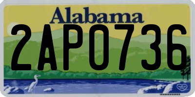 AL license plate 2AP0736