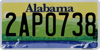 AL license plate 2AP0738