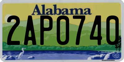 AL license plate 2AP0740