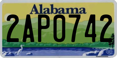 AL license plate 2AP0742