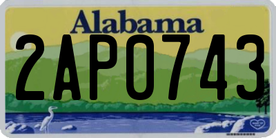 AL license plate 2AP0743