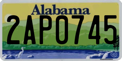 AL license plate 2AP0745