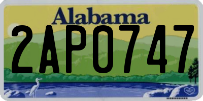 AL license plate 2AP0747