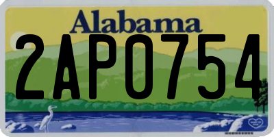 AL license plate 2AP0754