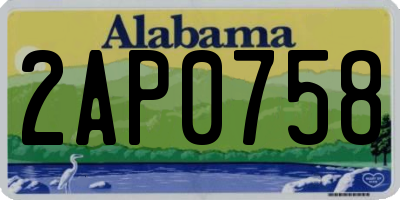 AL license plate 2AP0758