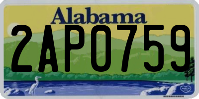 AL license plate 2AP0759