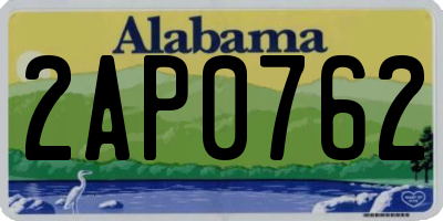AL license plate 2AP0762