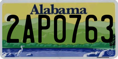 AL license plate 2AP0763