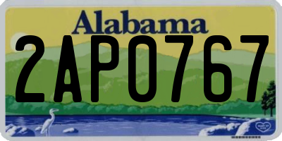 AL license plate 2AP0767