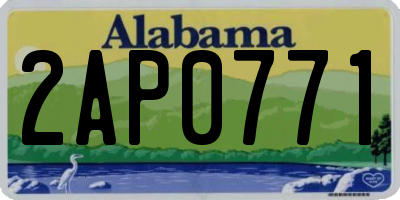 AL license plate 2AP0771
