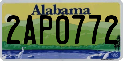 AL license plate 2AP0772