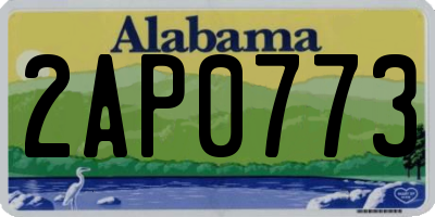 AL license plate 2AP0773
