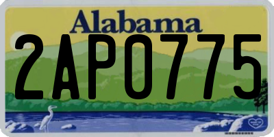 AL license plate 2AP0775