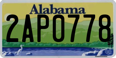 AL license plate 2AP0778