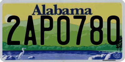 AL license plate 2AP0780
