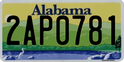 AL license plate 2AP0781