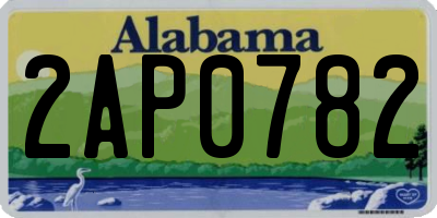 AL license plate 2AP0782