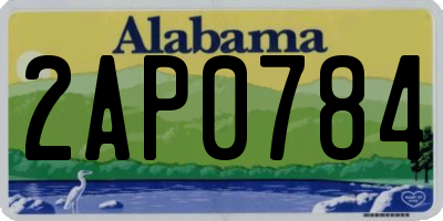 AL license plate 2AP0784