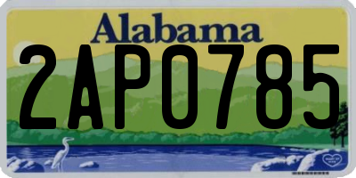 AL license plate 2AP0785