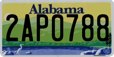 AL license plate 2AP0788