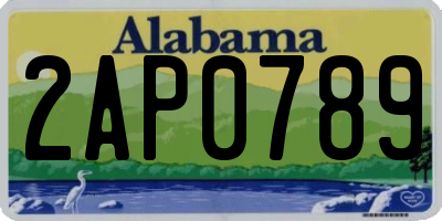 AL license plate 2AP0789
