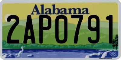 AL license plate 2AP0791