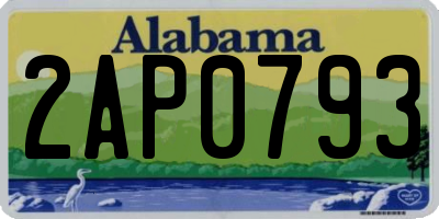 AL license plate 2AP0793