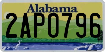 AL license plate 2AP0796