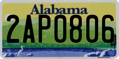 AL license plate 2AP0806