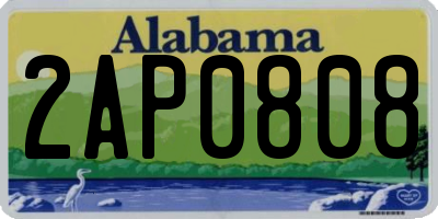 AL license plate 2AP0808