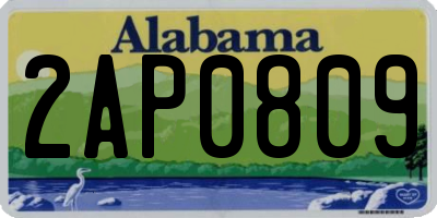 AL license plate 2AP0809