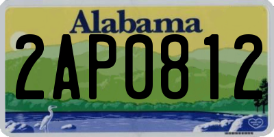 AL license plate 2AP0812