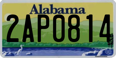 AL license plate 2AP0814
