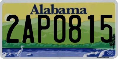 AL license plate 2AP0815